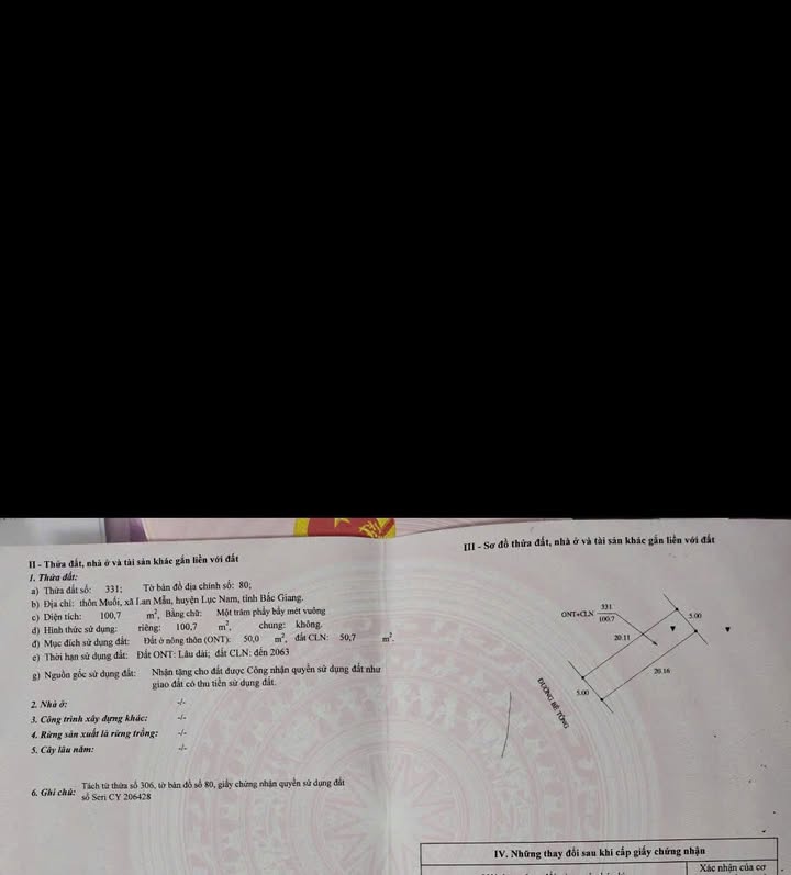 Đất mặt tiền 5m tại thôn Muối, Lục Nam 100m² giá 2.1 tỷ - Cơ hội đầu tư hấp dẫn!