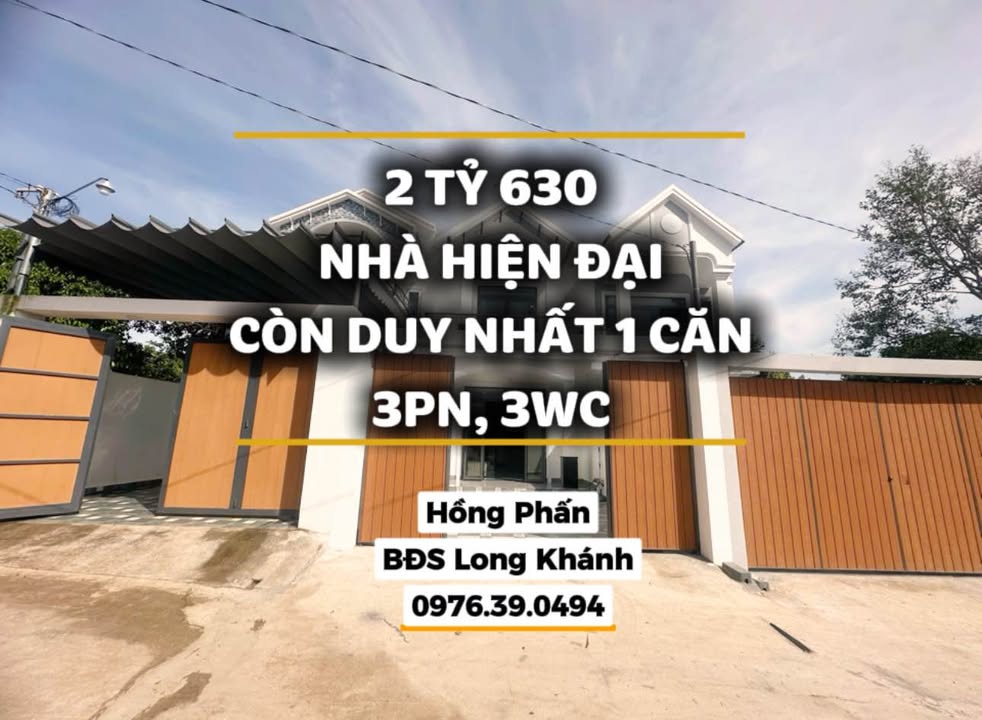 Nhà hiện đại 100m² tại Bảo Vinh, Long Khánh - Giá chỉ 2.63 tỷ, hỗ trợ vay ngân hàng!