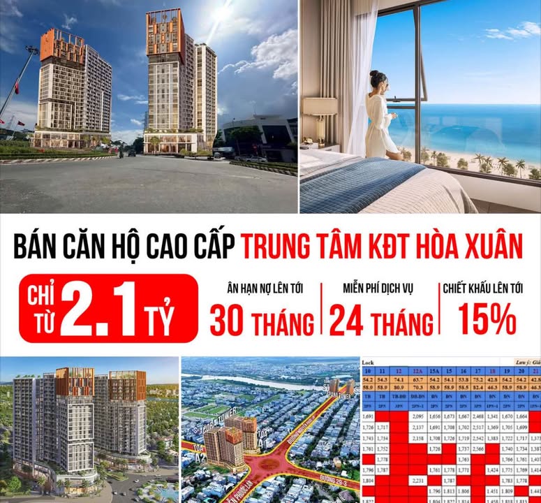 Căn hộ Studio 32m² tại Sun Cora Tower Đà Nẵng giá chỉ 1.8 tỷ - Sống xanh giữa lòng thành phố!