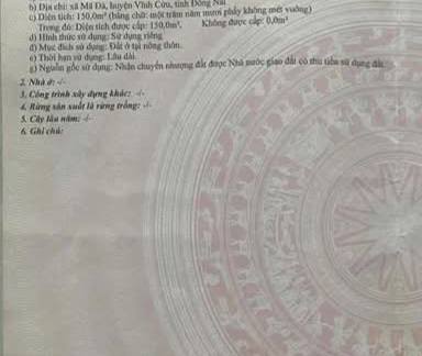 Đất thổ cư Mã Đà Vĩnh Cửu 150m² giá 550 triệu - Cơ hội đầu tư hấp dẫn!