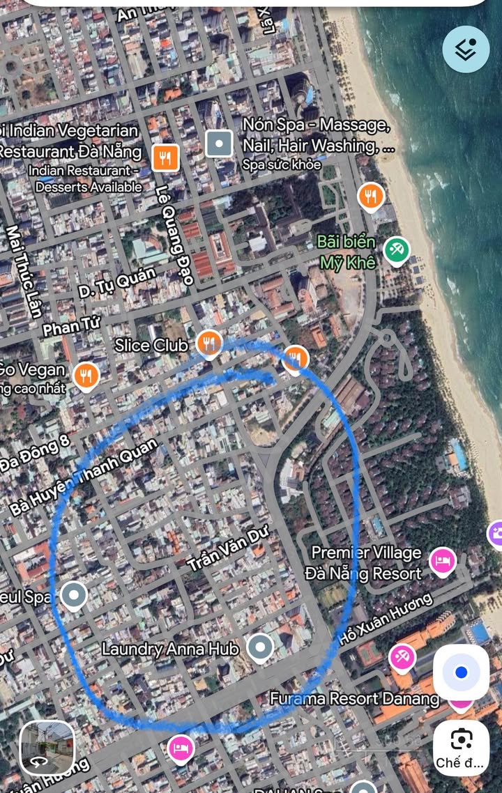 Đất nền Mỹ Khê Đà Nẵng 120m² giá 9 tỷ - Vị trí đắc địa cho căn hộ dịch vụ!