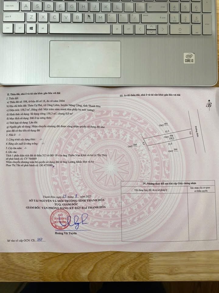 Đất thổ cư Công Liêm Nông Cống 493m² giá 700 triệu - Đầu tư sinh lời ngay!