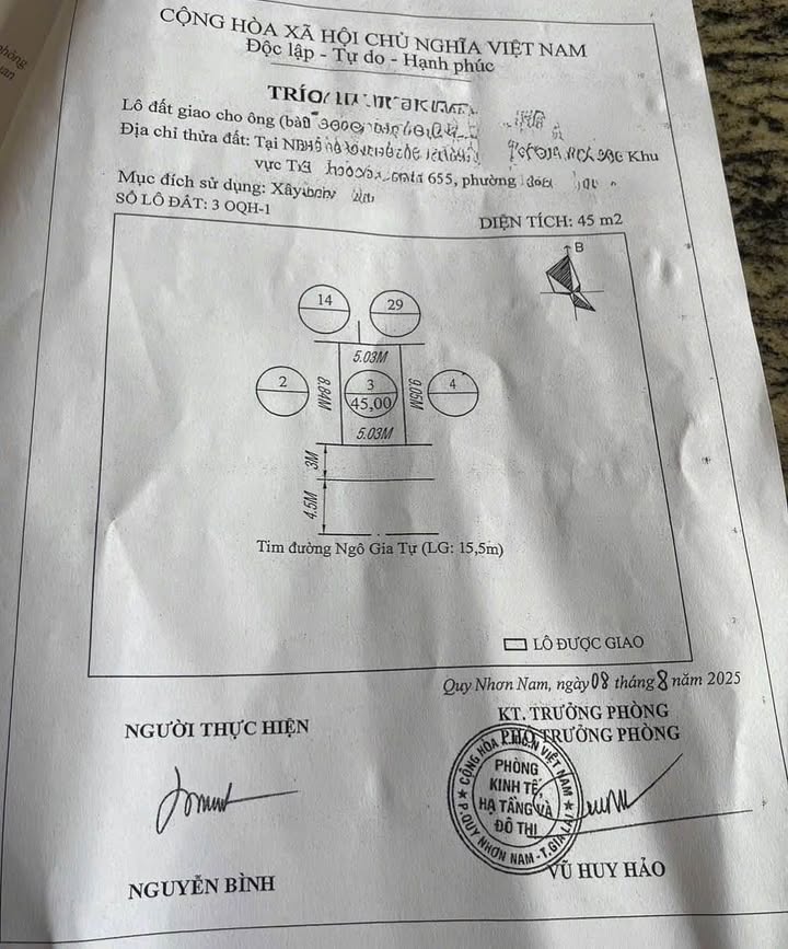 Đất tái định cư Ngô Gia Tự P. Nguyễn Văn Cừ 45m² giá 5.6 tỷ - Đầu tư sinh lời hấp dẫn!