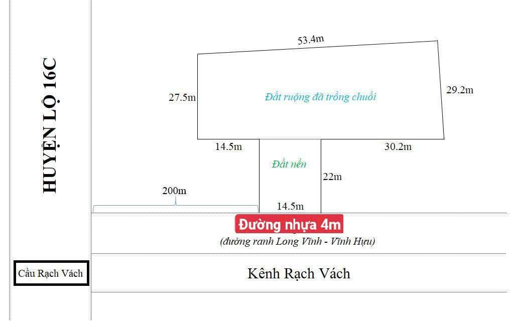 Đất Long Vĩnh Gò Công Tây 2012m² giá 2.4 tỷ - Chính chủ, tiện ích đầy đủ!