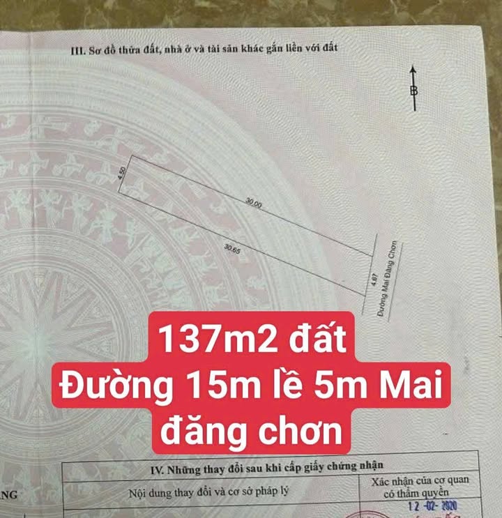 Đất nền mặt tiền đường Mai Đăng Chơn 137m² giá 5.8 tỷ - Đầu tư sinh lời ngay!