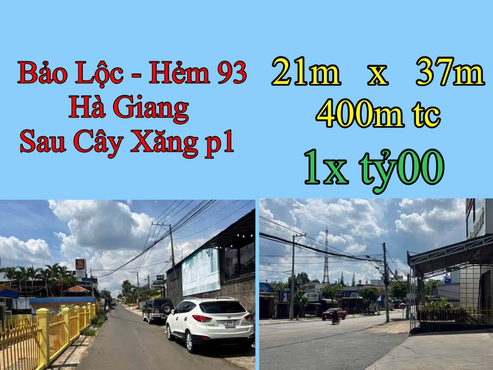 Đất Hẻm 93 Hà Giang Bảo Lộc 777m² giá 1 tỷ - Vị trí đắc địa cho đầu tư!
