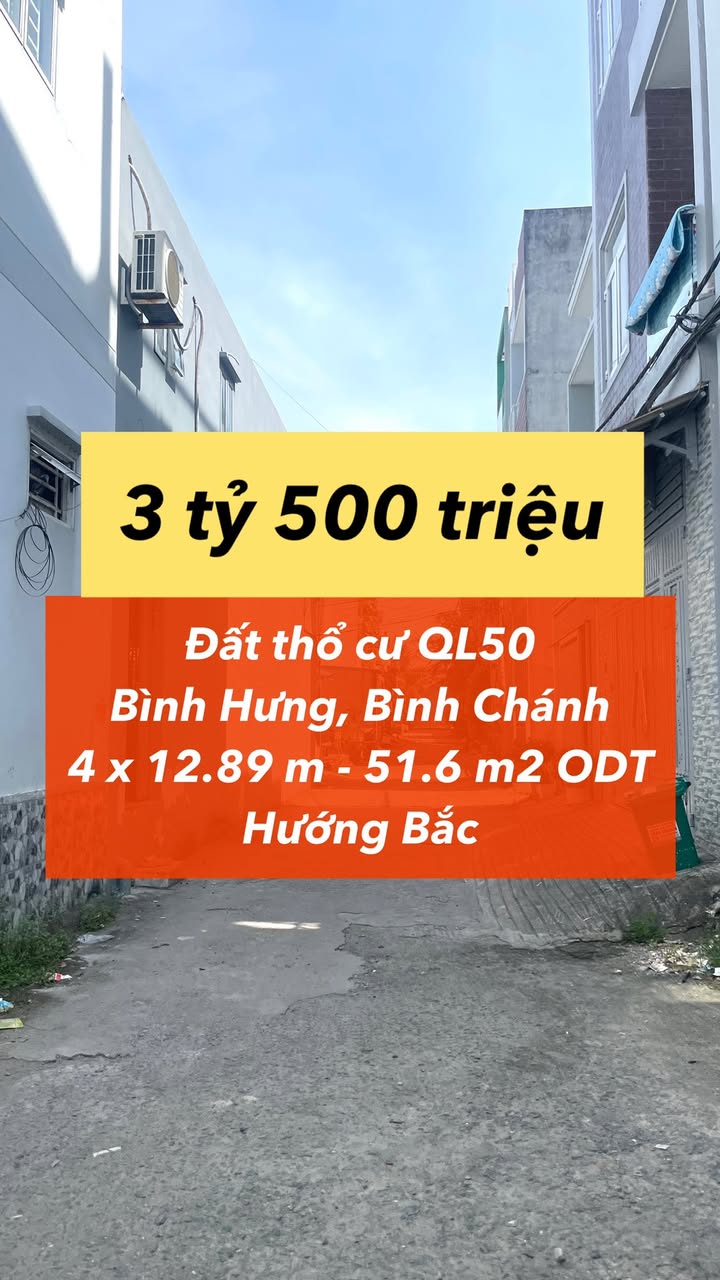 Nhà riêng Bình Chánh 51m² giá 3.5 tỷ - Hẻm xe tải, sổ hồng riêng!