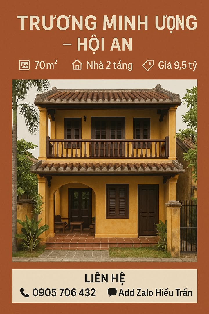 Nhà 2 tầng đường Trương Minh Lượng, Hội An 70m² giá 9,5 tỷ - Vị trí đắc địa, sẵn sàng vào ở!