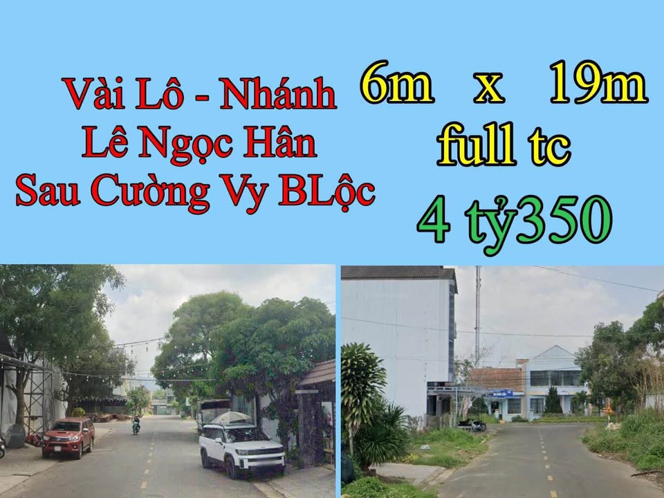 Đất thổ cư mặt tiền Lê Ngọc Hân, Bảo Lộc 114m² giá 4.35 tỷ - Cơ hội đầu tư tuyệt vời!