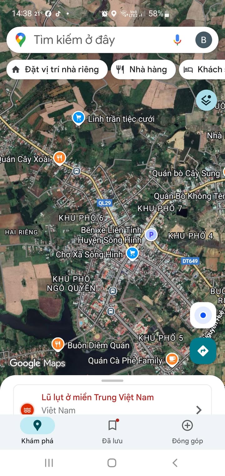 Đất nền tại Thị Trấn Hai Riêng, Sông Hinh, Phú Yên 1160m² giá 1.16 tỷ - Sổ đỏ chính chủ