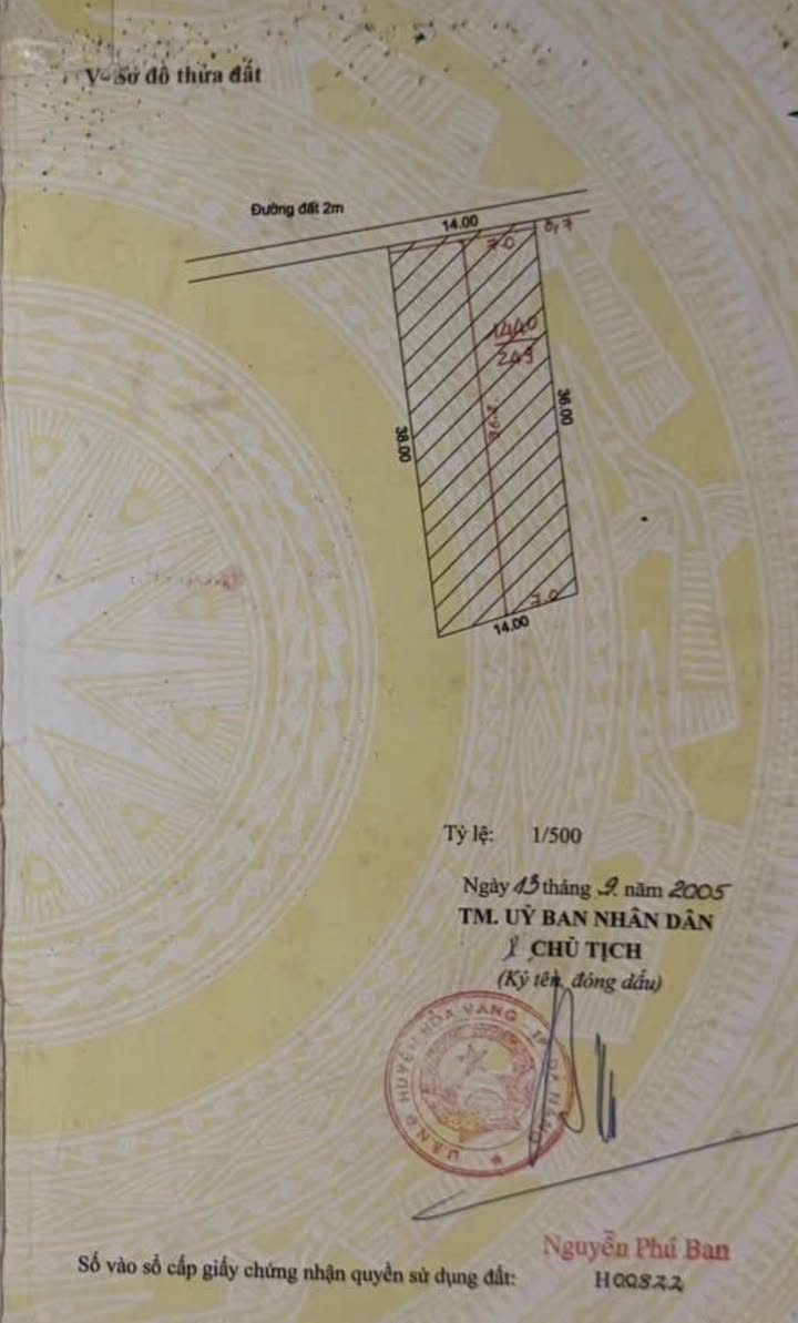 Đất nền thôn Quan Nam 4, Hòa Liên 249m² giá 1.6 tỷ - Tiềm năng tăng giá cao!