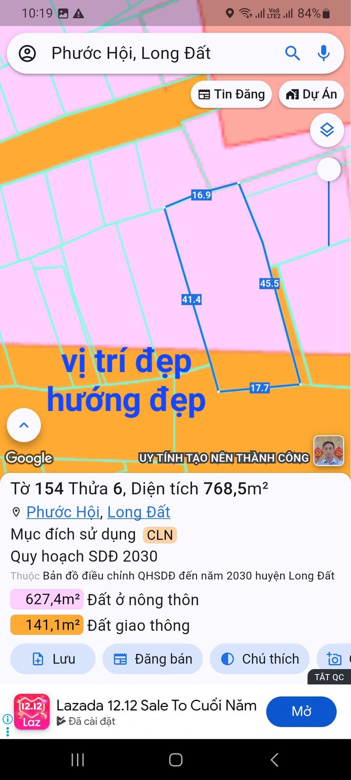 Đất nền Lộc An 699m² giá 12 tỷ - Vị trí đắc địa, đầu tư sinh lời!