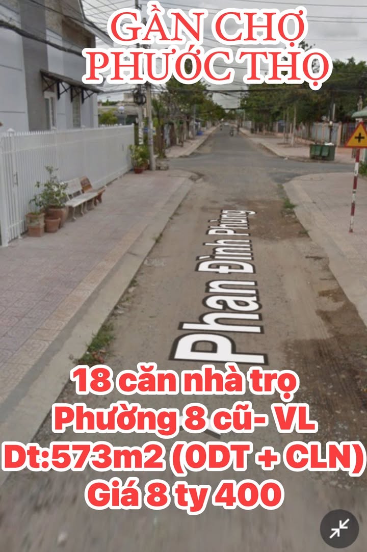 Nhà trọ 19 phòng đường Phan Đình Phùng, Vĩnh Long 573m² giá 8.4 tỷ - Cơ hội đầu tư tuyệt vời!