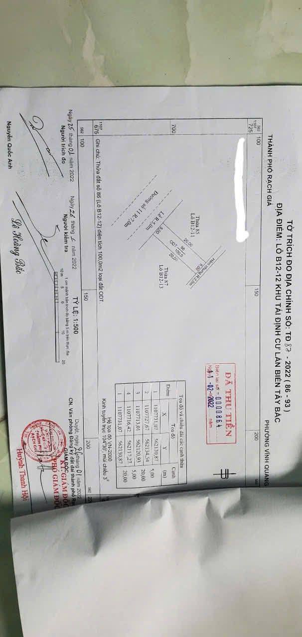 Đất nền KĐT Tây Bắc Rạch Giá 100m² giá 1 tỷ - Xây dựng tự do ngay!