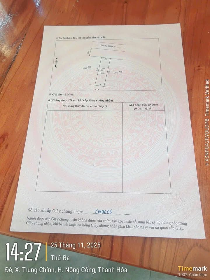 Đất nền chính chủ thôn Cao Nhuận, Vạn Thiện, Nông Cống 100m² - Giá chỉ 1.4 tỷ!