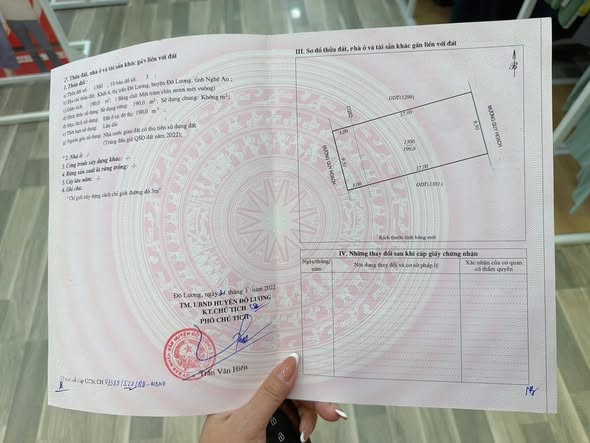 Đất Khu Quy Hoạch Đồng Ngoài - Thị Trấn Đô Lương 190m² giá 3.6 tỷ - Cơ hội đầu tư hấp dẫn!