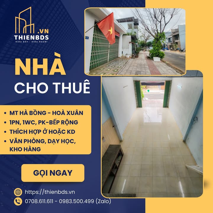 Nhà nguyên căn cho thuê mặt tiền đường Hà Bồng, Đà Nẵng 100m² - Giá thuê cực hấp dẫn!
