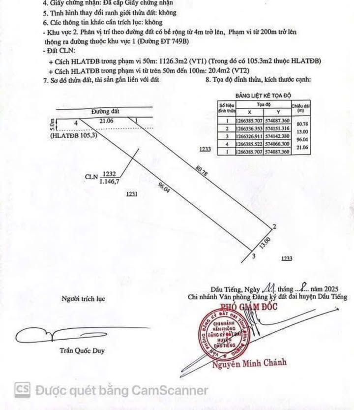 Đất nền Minh Hòa Dầu Tiếng 1800m² giá 600 triệu - Sổ hồng riêng, đầu tư sinh lời!