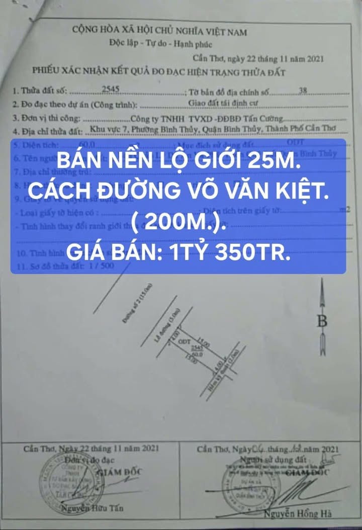 Bán đất nền Stella Mega City Cần Thơ 60m² giá 1.35 tỷ - Đầu tư sinh lời!
