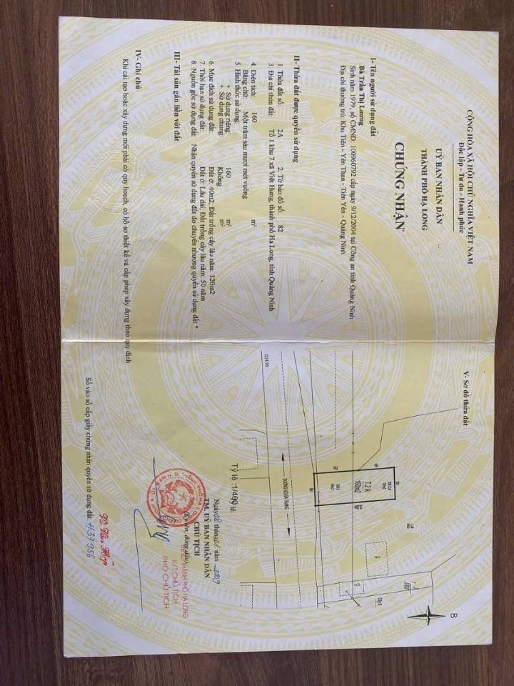 Đất nền Hạ Long 160m² giá chỉ 1.8 tỷ - Mặt đường chính Việt Hưng!