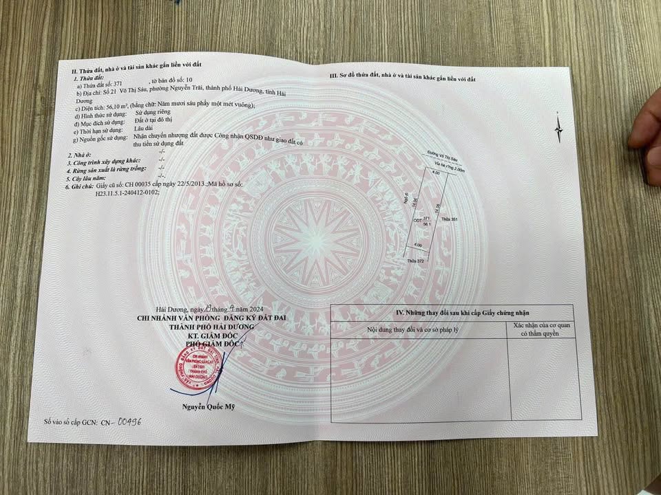 Đất Mặt Phố Võ Thị Sáu Hải Dương 56m² giá 3.4 tỷ - Đầu tư sinh lời tuyệt vời!