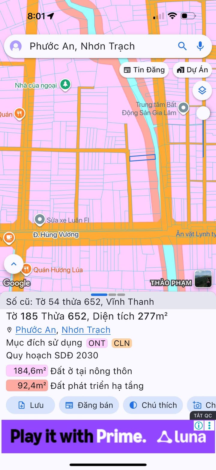 Đất thổ cư Vĩnh Thanh 277m² giá 3.15 tỷ - Cơ hội đầu tư tuyệt vời!