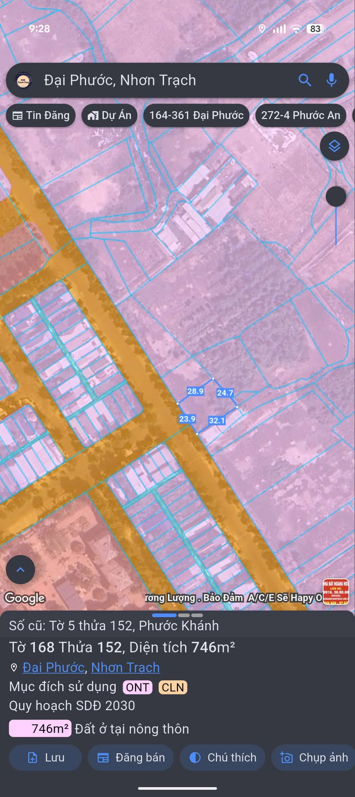 Đất mặt tiền đường nhựa Phước Khánh 746m² giá 6 tỷ - Cơ hội đầu tư hấp dẫn!