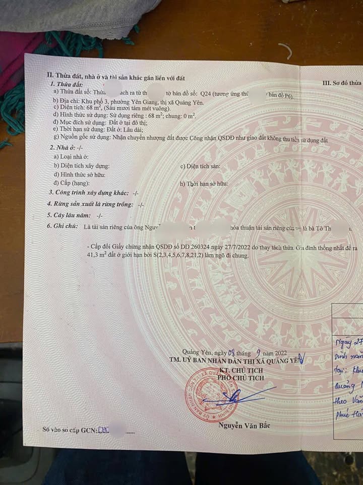 Đất nền khu phố 3, phường Yên Giang 68m² giá 1.5 tỷ - Nhà gác lửng sẵn ở ngay!