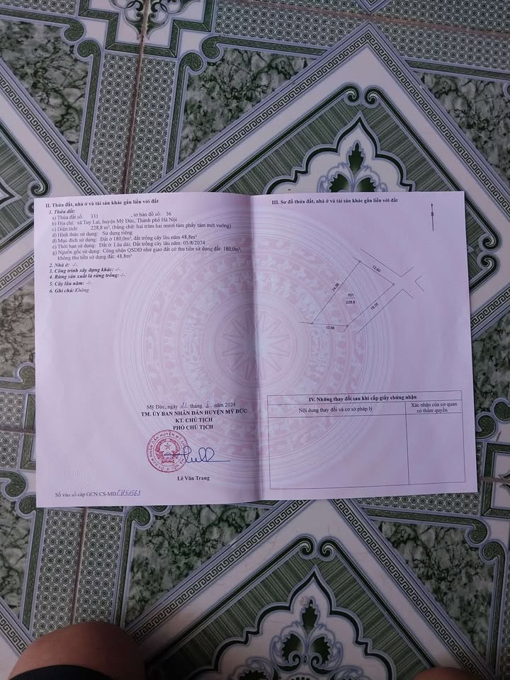 Đất nền phân lô Tuy Lai, Mỹ Đức 200m² giá 2 tỷ - Cơ hội đầu tư không thể bỏ lỡ!