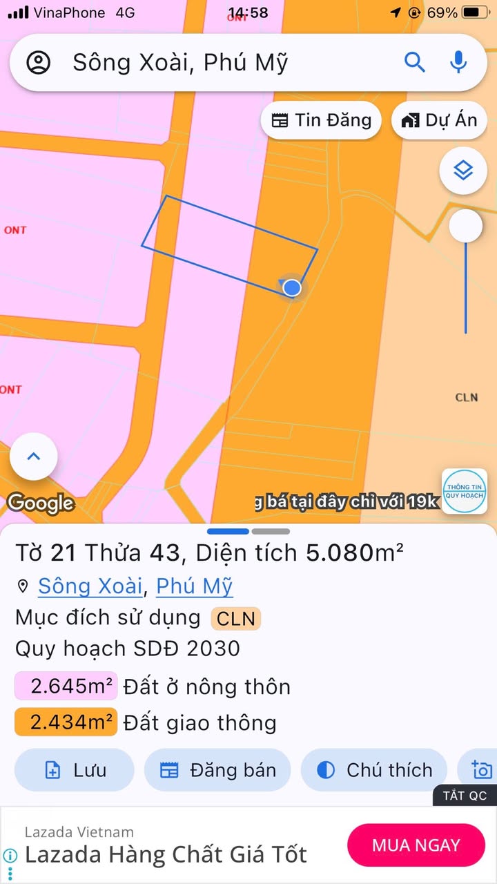 Đất vườn Cao su 5000m² tại Sông Xoài, Phú Mỹ - Giá thỏa thuận hấp dẫn!
