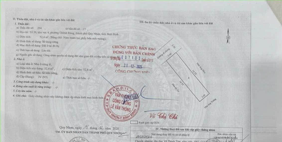 Bán nhà hẻm 70/24 Hàn Mặc Tử, Quy Nhơn 52.4m² - Giá chỉ 1.8 tỷ, thương lượng ngay!