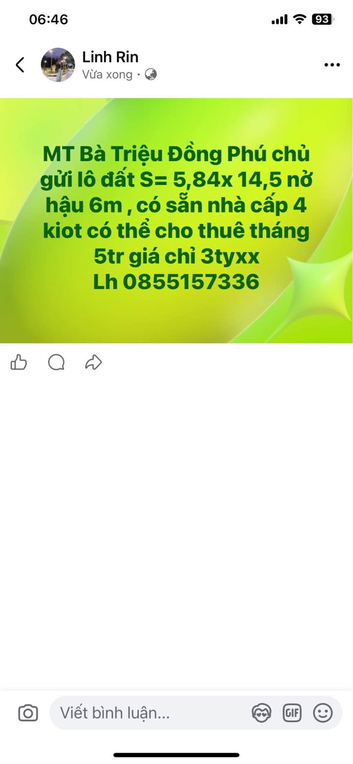 Đất nền Bà Triệu, Đồng Phú 84.61m² giá chỉ 3 tỷ - Đầu tư sinh lời ngay!