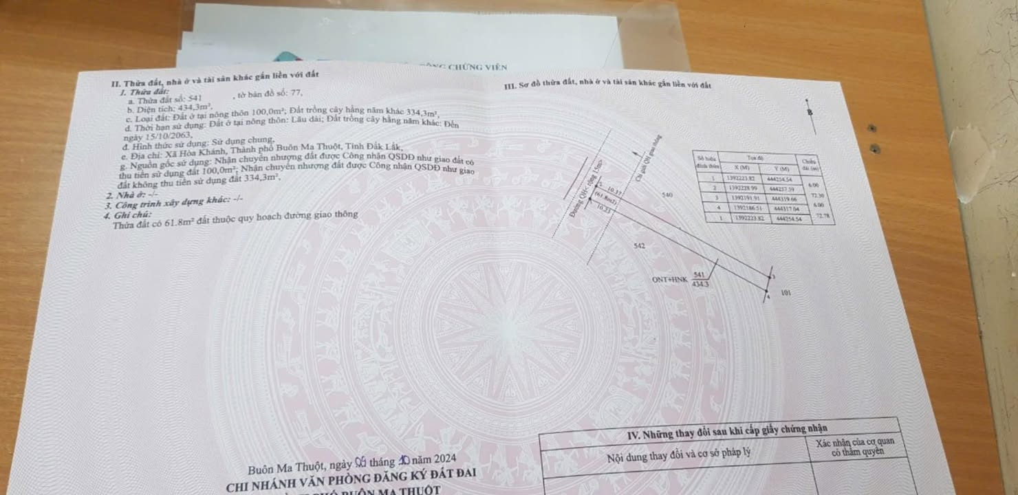 Đất nền Hòa Khánh, Buôn Ma Thuột 378m² chỉ 1.05 tỷ - Cơ hội đầu tư tuyệt vời!