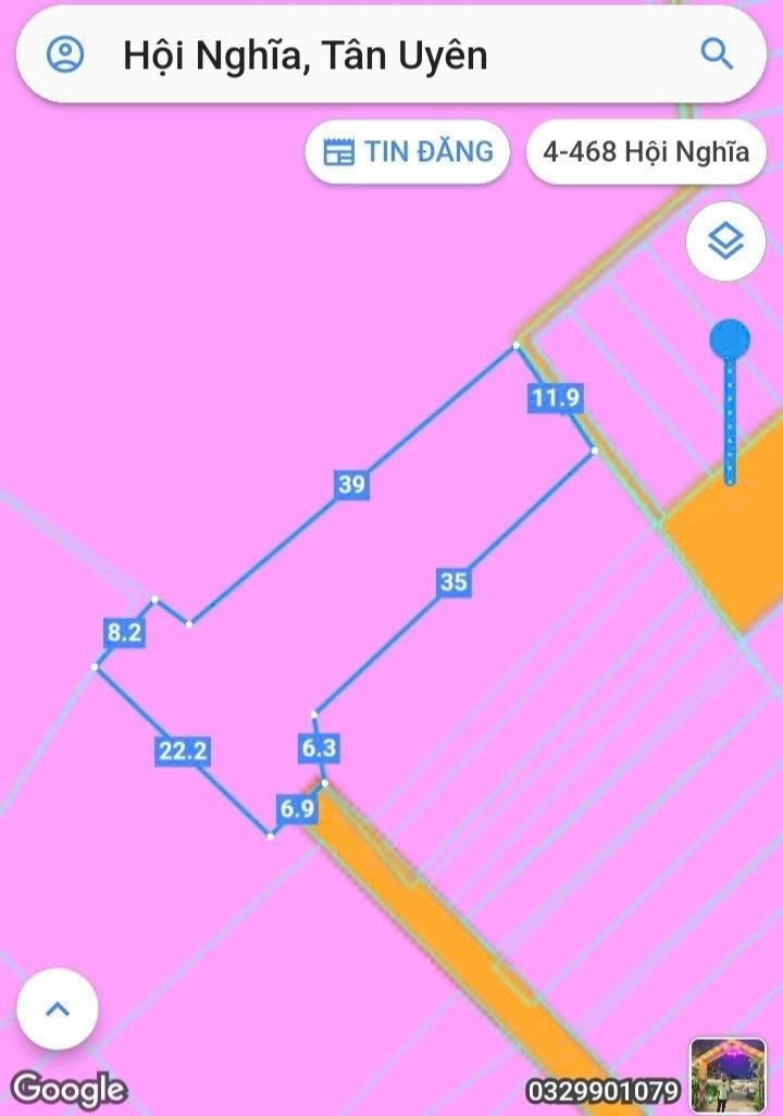 Đất nền Hội Nghĩa, Tân Uyên 694m² giá 3 tỷ - Đầu tư sinh lời ngay!