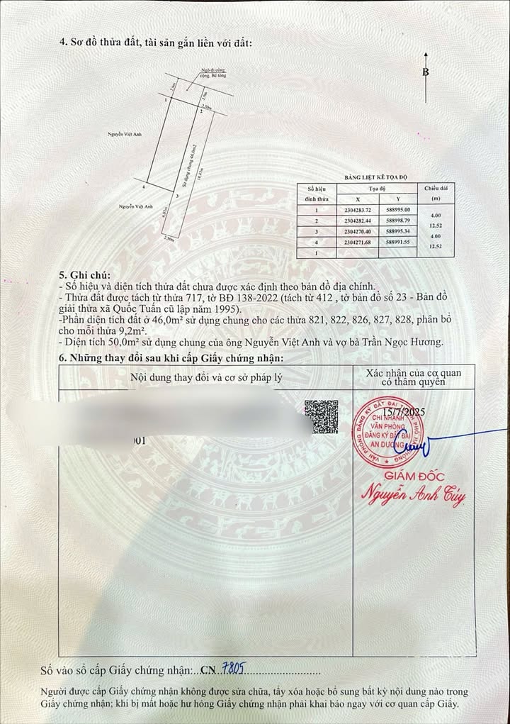 Đất nền góc 50m² tại Quốc Tuấn, An Dương giá 800 triệu - Đường ô tô đỗ cửa!