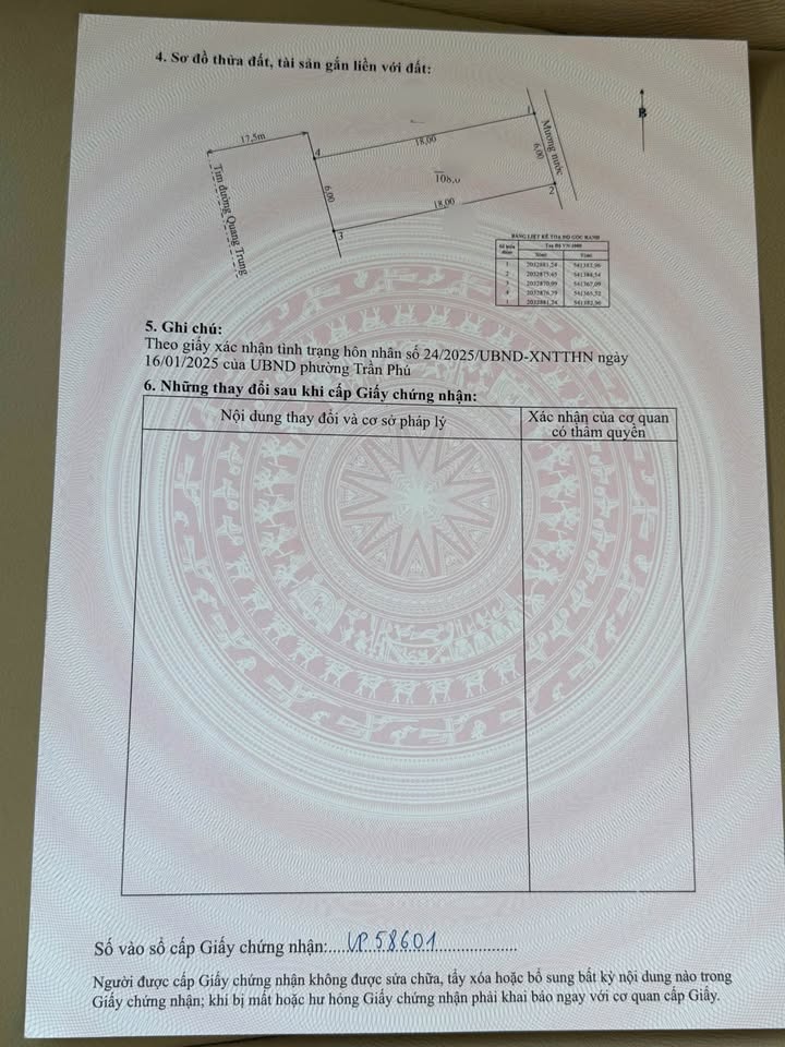 Đất mặt tiền đường Quang Trung, Thạch Hạ 108m² giá thỏa thuận - Đầu tư sinh lời ngay!