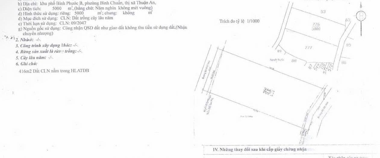 Đất mặt tiền đường Bình Chuẩn 61 - 62, 5000m² giá 110 tỷ - Cơ hội đầu tư hấp dẫn!