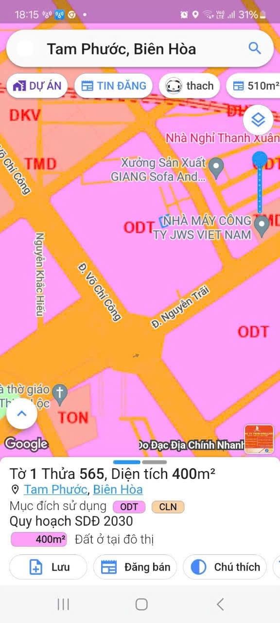 Đất nền đẹp tại Tam Phước, Biên Hòa 400m² giá 2.2 tỷ - Đầu tư sinh lời nhanh!