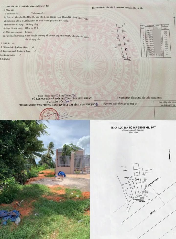 Đất mặt tiền Quốc lộ 1A, Phú Long 208m² giá 2.5 tỷ - Thương lượng ngay!