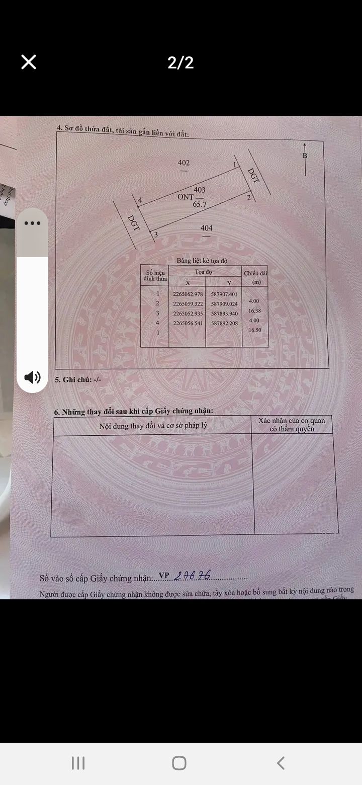 Đất nền Đông Hòa Thái Bình 65m² giá 600 triệu - Mặt tiền 4m vuông vức!