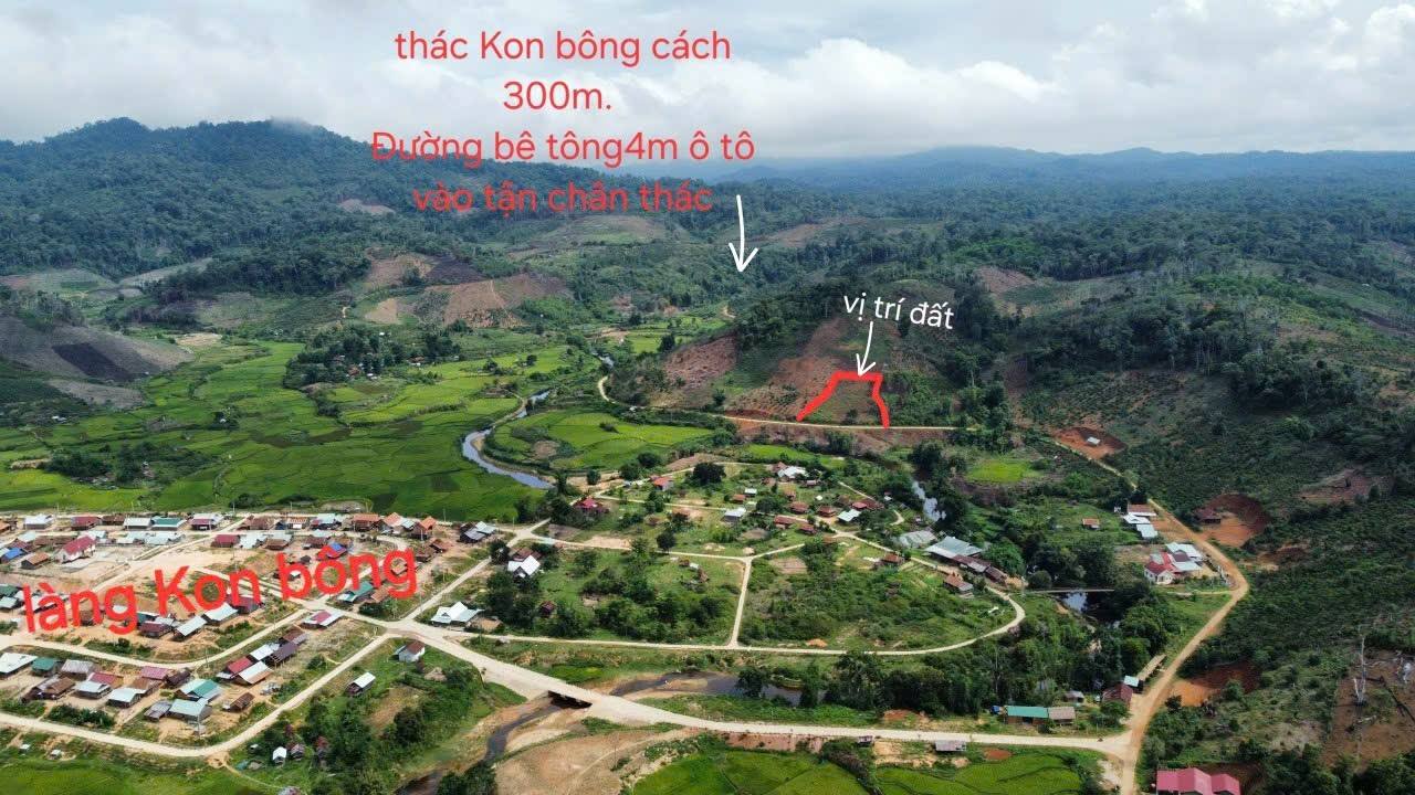 Lô đất thổ cư Đăk Rong Kbang 2500m² - Cách thác 300m, view đẹp tuyệt vời!