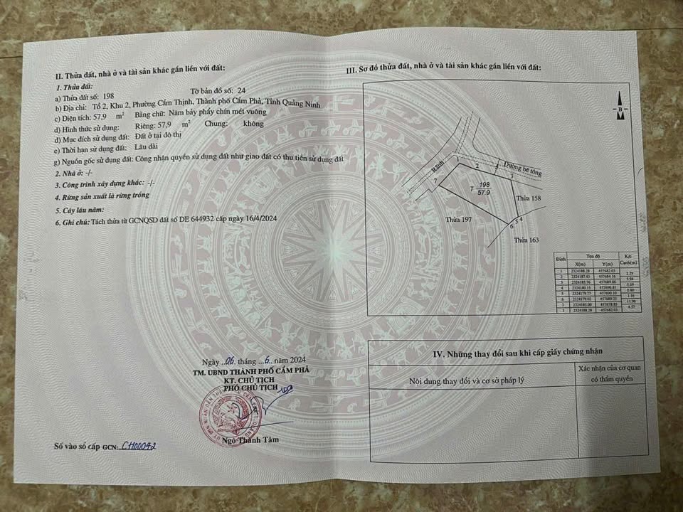 Đất ô góc Cẩm Thịnh 58m² giá chỉ 400 triệu - Cơ hội đầu tư hấp dẫn!