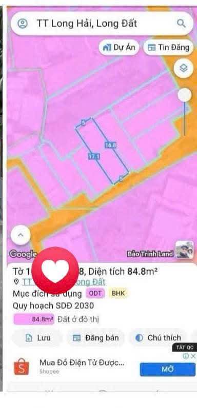 Đất Long Hải 84.8m² giá 1.3 tỷ - Cách biển chỉ 1km!