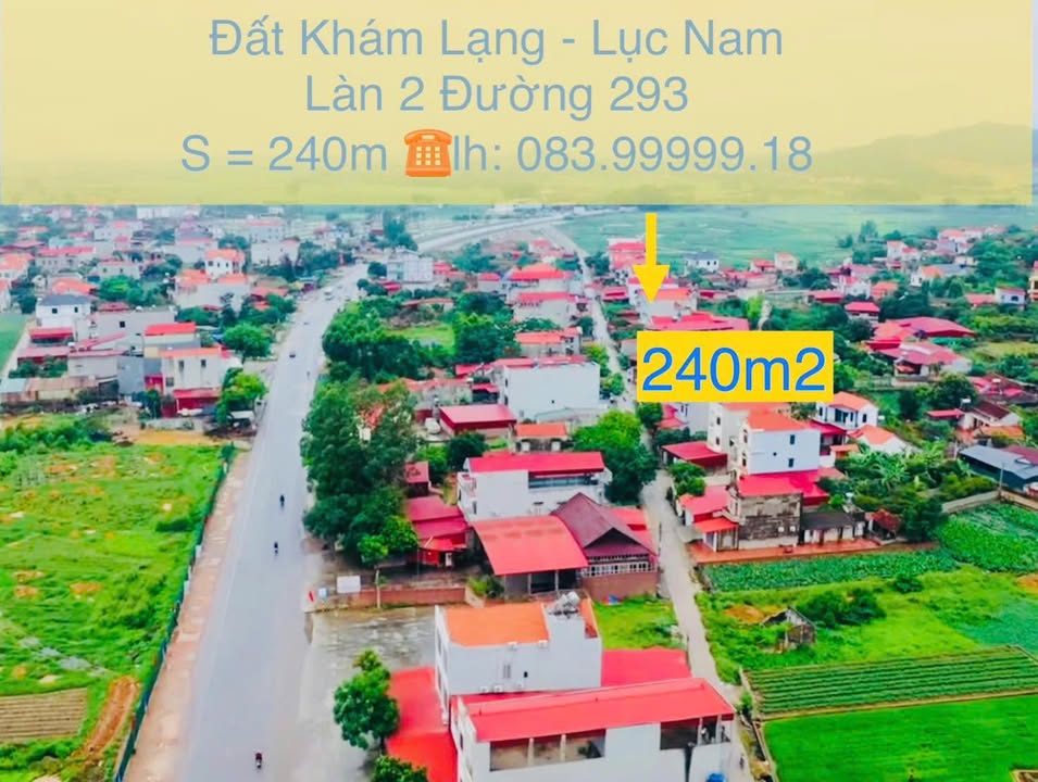 Đất hai mặt đường Lục Nam Bắc Giang 240m² - Sổ đỏ chính chủ, giá thỏa thuận!