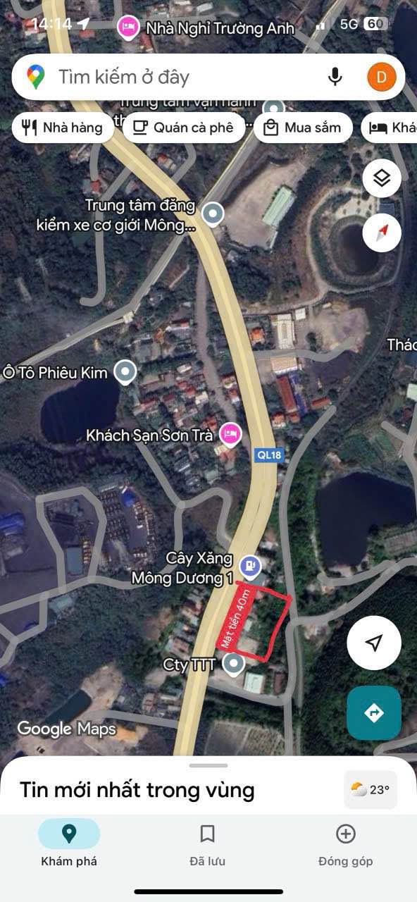 Đất nền Cẩm Phả 1935m² giá 3.85 tỷ - Vị trí đẹp mặt đường