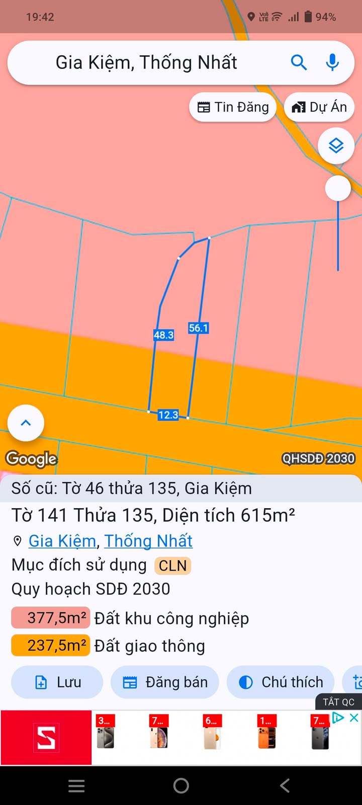 Đất nền 10.000m² mặt tiền đường 762, xã Gia Kiệm - Đầu tư sinh lời ngay!
