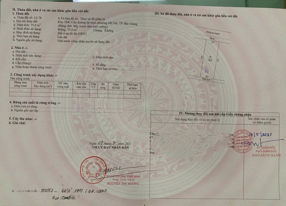 Đất nền phường Mỹ Độ 75m² giá 3,6 tỷ - Cơ hội đầu tư hiếm có!