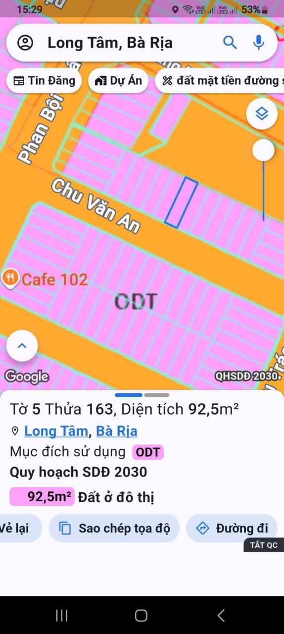 Đất nền phường Long Tâm Bà Rịa 90m² giá 2 tỷ - Cơ hội đầu tư hấp dẫn!