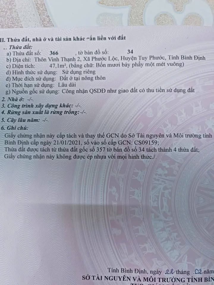 Đất nền Phước Lộc, Tuy Phước 52m² giá 3xx triệu - Cơ hội đầu tư cho người trẻ!