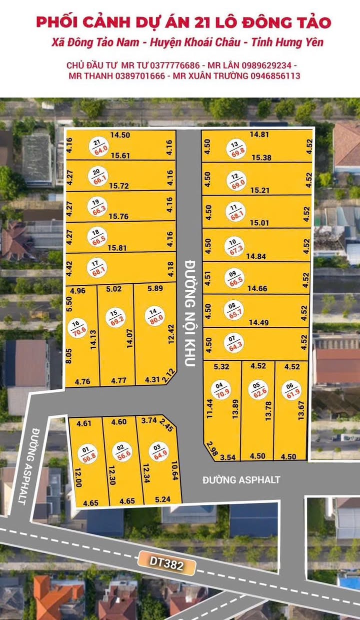 Đất nền lô góc Đông Tảo, Khoái Châu, Hưng Yên 77.8m² - Giá chỉ 2 tỷ, đầu tư sinh lời!